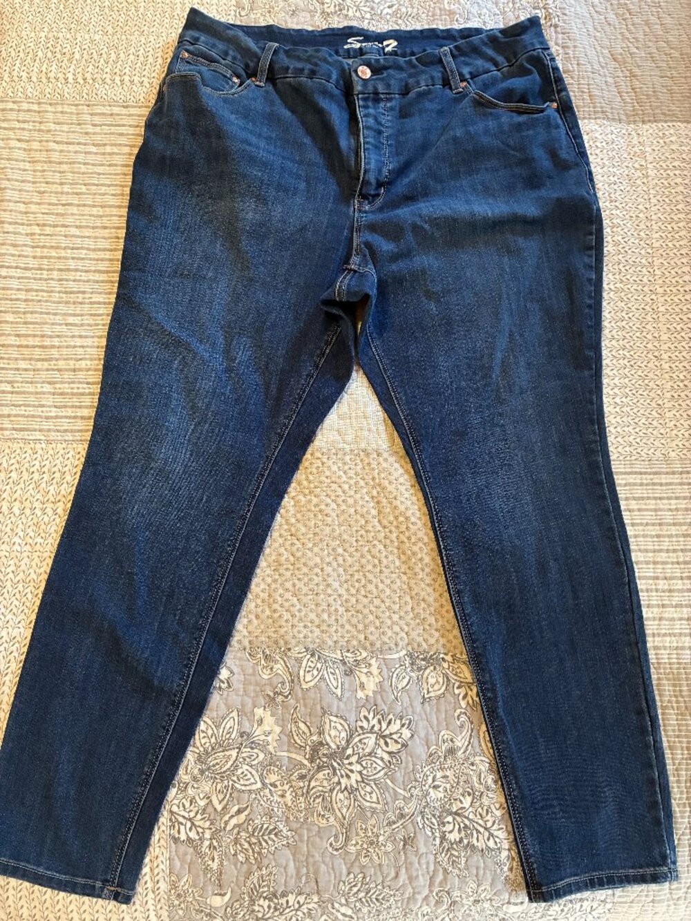 7 Brand Women's Plus Jeans, 20W, Tapered leg